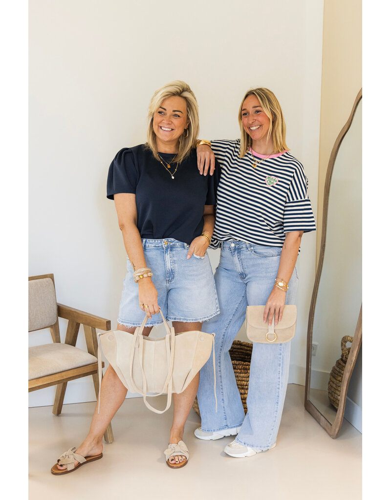 21Jewelz Sweatshirt met pofmouw - donkerblauw