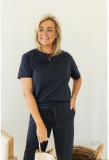 21Jewelz Korte mouwen sweater - donkerblauw