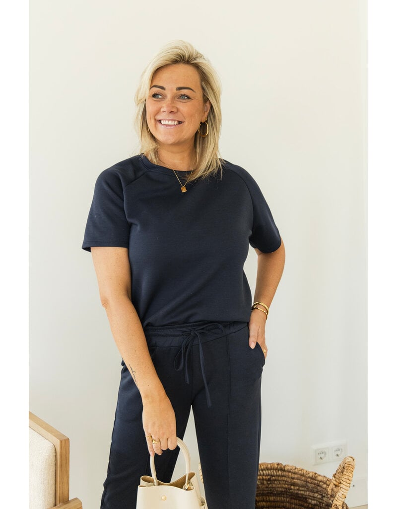 21Jewelz Korte mouwen sweater - donkerblauw