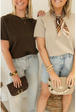 21Jewelz Korte mouwen sweater - bruin