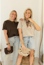 21Jewelz Korte mouwen sweater - bruin