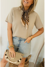 21Jewelz Korte mouwen sweater - taupe