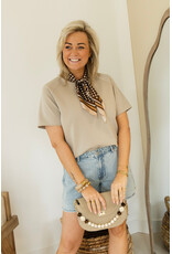 21Jewelz Korte mouwen sweater - taupe