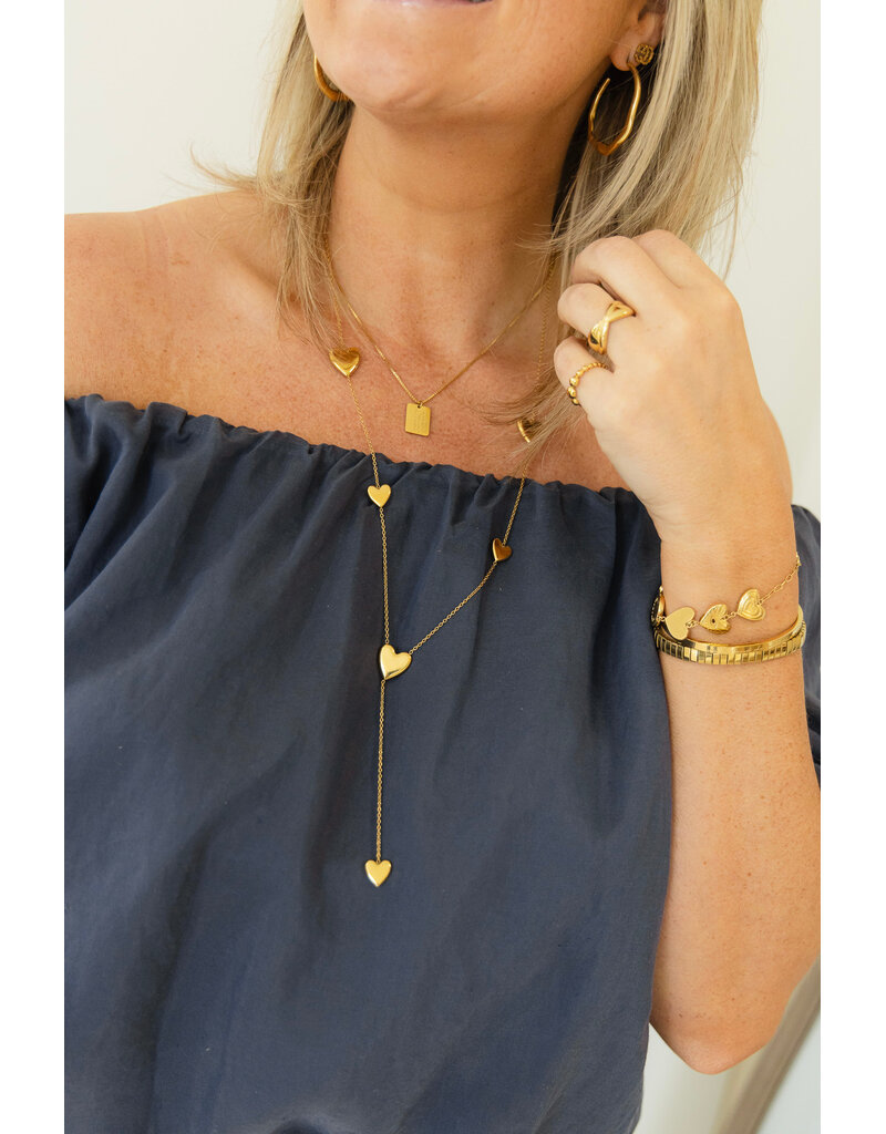 21Jewelz Off shoulder pofmouw top - blauw