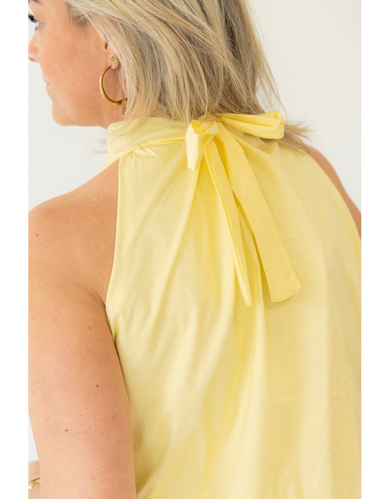 21Jewelz Balloon look haltertop - geel