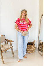 21Jewelz Gestreepte top "SOHO" - roze/rood