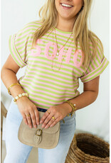21Jewelz Gestreepte top "SOHO" - lichtroze/groen