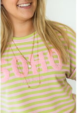 21Jewelz Gestreepte top "SOHO" - lichtroze/groen