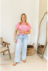 21Jewelz Gestreepte top "SOHO" - lichtroze/roze