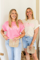 21Jewelz Gestreepte top "SOHO" - lichtroze/roze