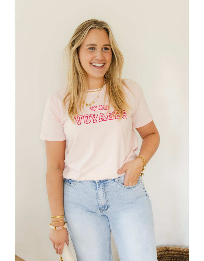 21Jewelz T-shirt "Club Voyage" - roze