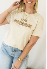 21Jewelz T-shirt "Club Voyage" - beige