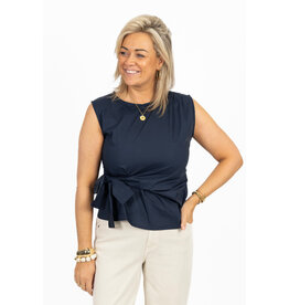21Jewelz Losvallend blousje met strik - blauw