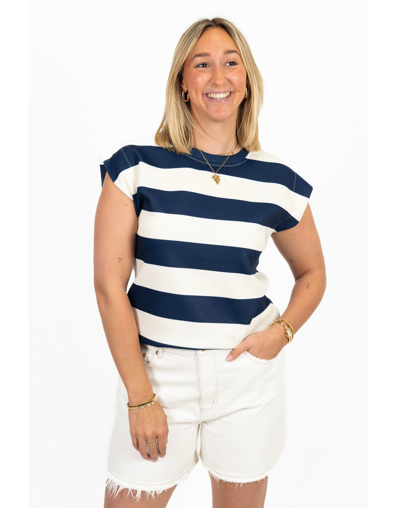 21Jewelz Top gestreept - blauw/wit