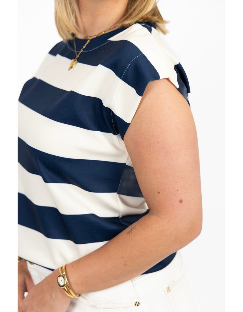 21Jewelz Top gestreept - blauw/wit
