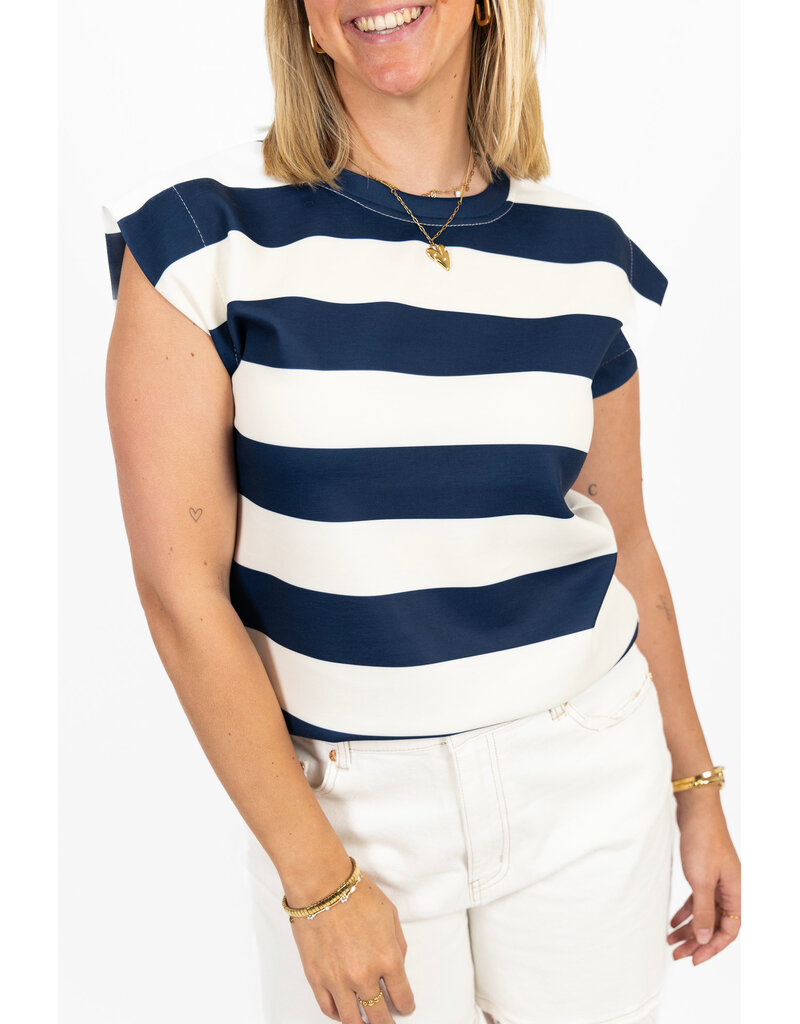 21Jewelz Top gestreept - blauw/wit