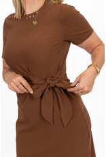 21Jewelz Midi jurk met strik detail - bruin