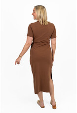 21Jewelz Midi jurk met strik detail - bruin