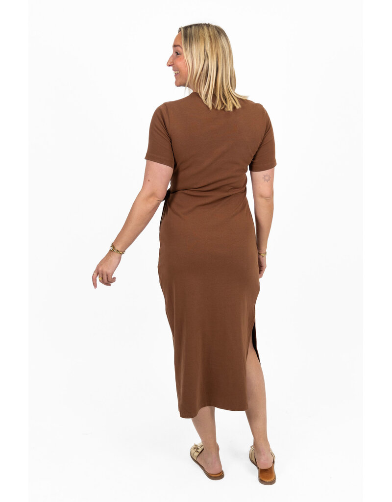 21Jewelz Midi jurk met strik detail - bruin