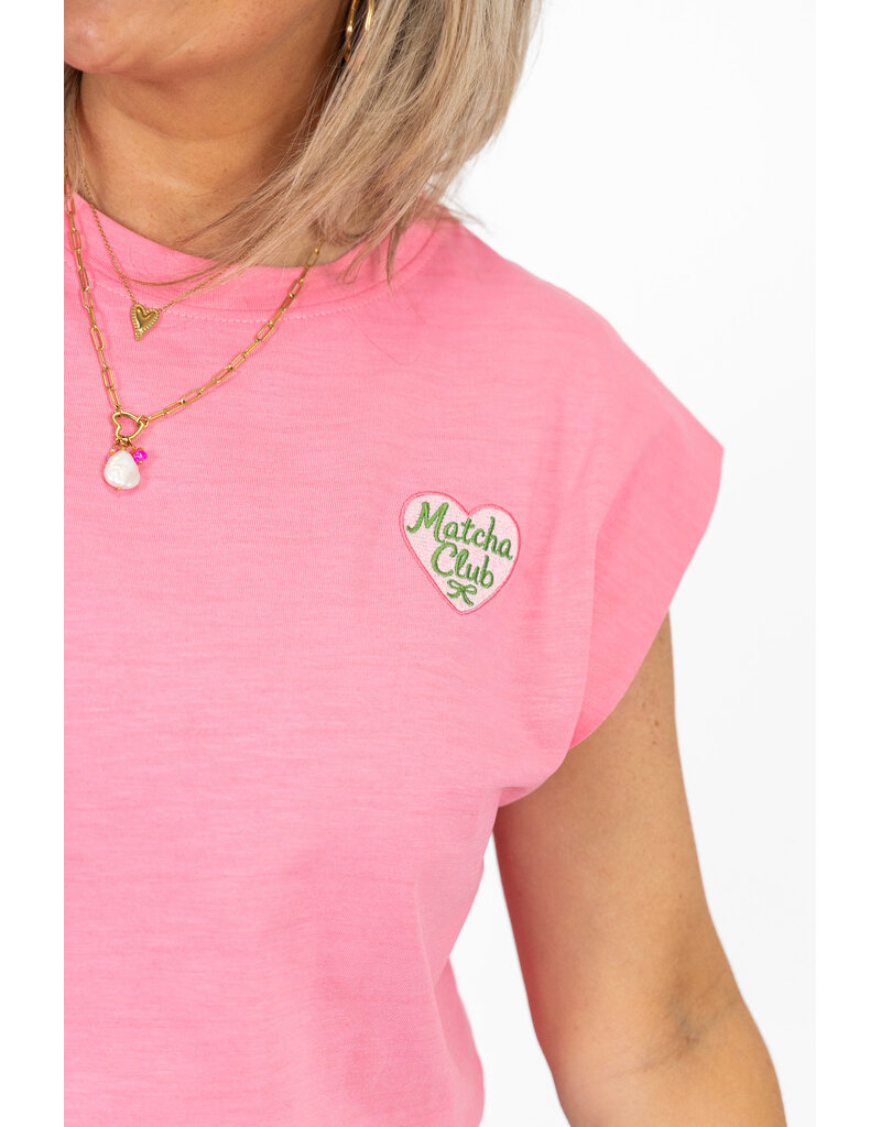 21Jewelz T-shirt matcha - roze