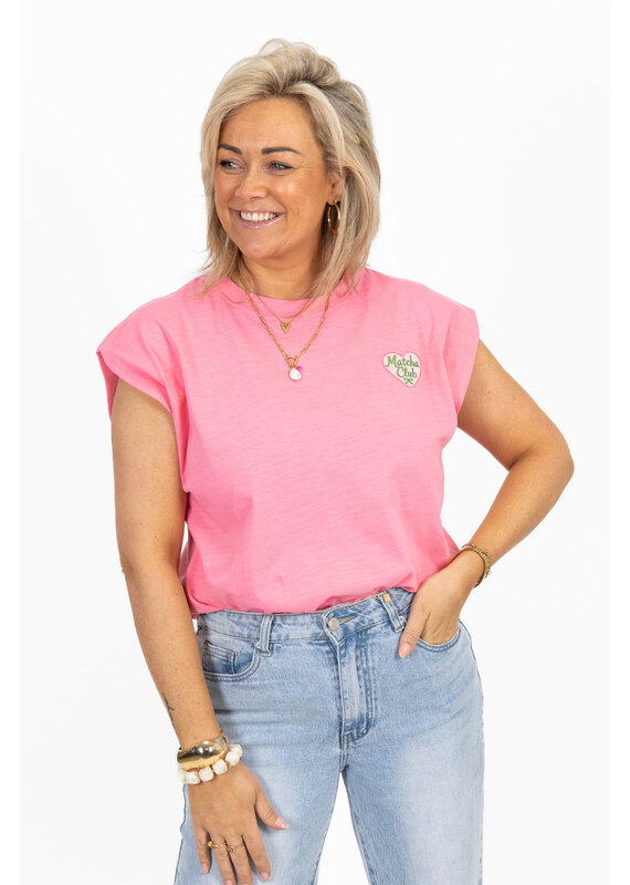 21Jewelz T-shirt matcha - roze