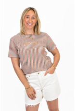 21Jewelz Gestreept shirtje Saint Tropez - bruin/ecru