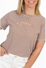 21Jewelz Gestreept shirtje Saint Tropez - bruin/ecru