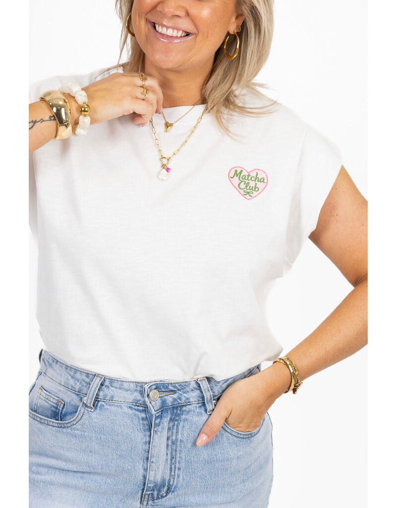 21Jewelz T-shirt matcha - wit