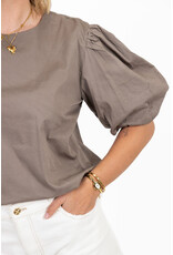 21Jewelz Pofmouw top - taupe