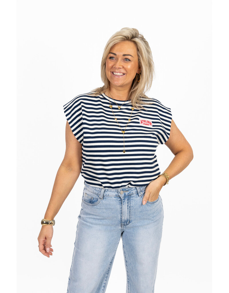 21Jewelz Atelier t-shirt gestreept - blauw