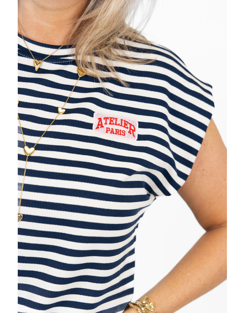 21Jewelz Atelier t-shirt gestreept - blauw
