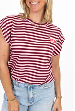 21Jewelz Atelier t-shirt gestreept - bordeaux
