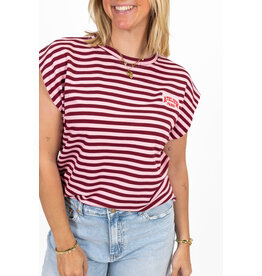 21Jewelz Atelier t-shirt gestreept - bordeaux