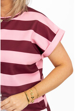 21Jewelz Co-ord set gestreept - roze/bordeaux