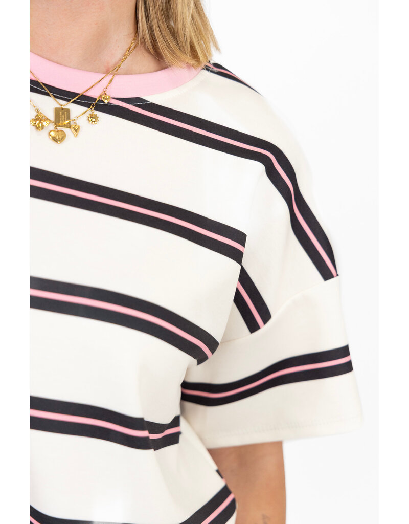 21Jewelz Sweatshirt gestreept - roze/blauw