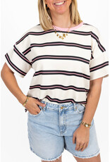 21Jewelz Sweatshirt gestreept - roze/blauw