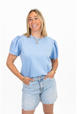 21Jewelz Sweatshirt met pofmouw - lichtblauw