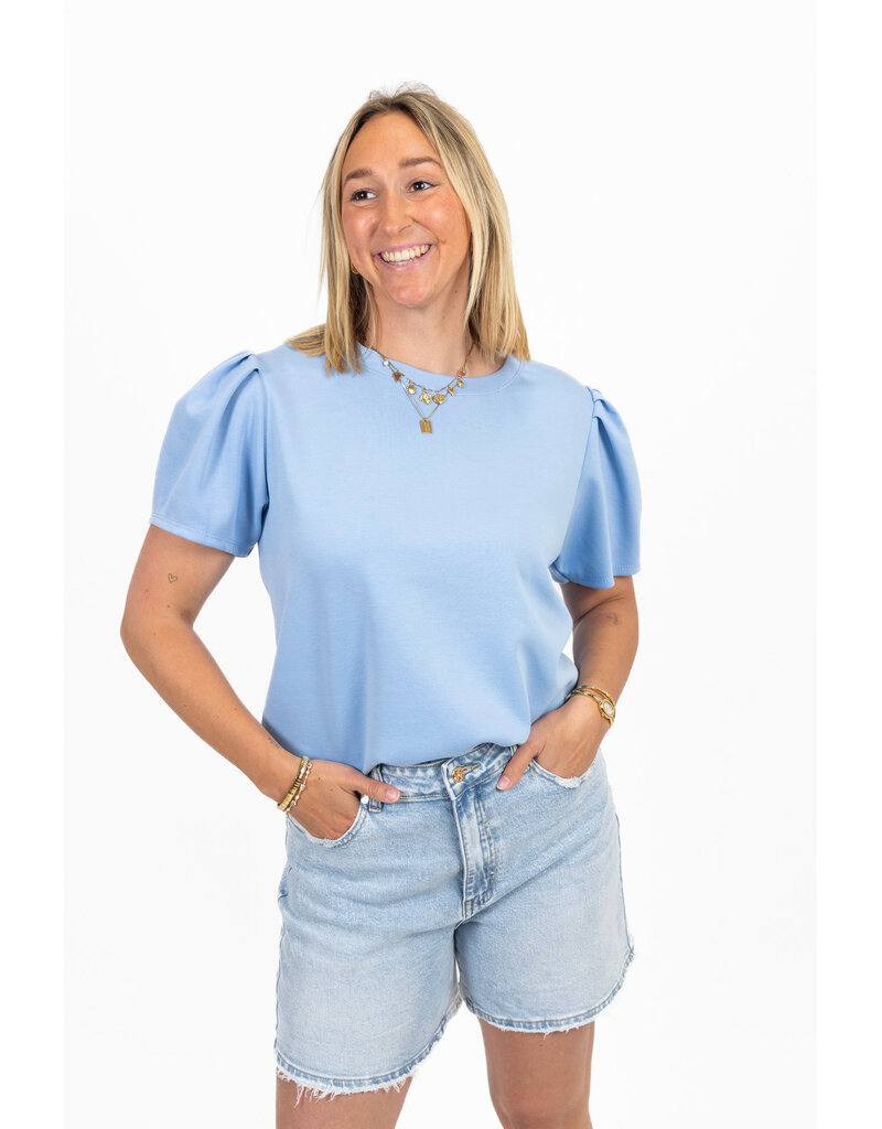 21Jewelz Sweatshirt met pofmouw - lichtblauw