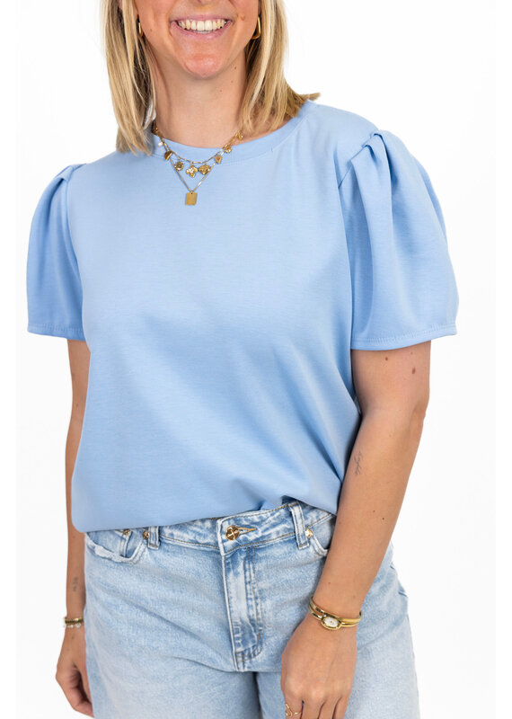 21Jewelz Sweatshirt met pofmouw - lichtblauw