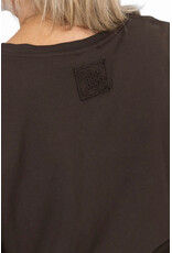 21Jewelz Shirt met kanten mouwen - bruin