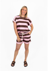 21Jewelz Co-ord set gestreept - roze/bruin