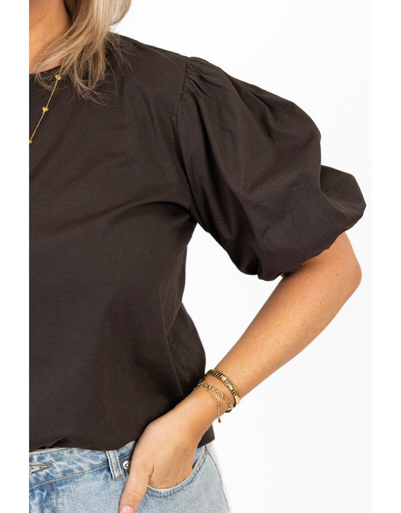 21Jewelz Pofmouw top - bruin