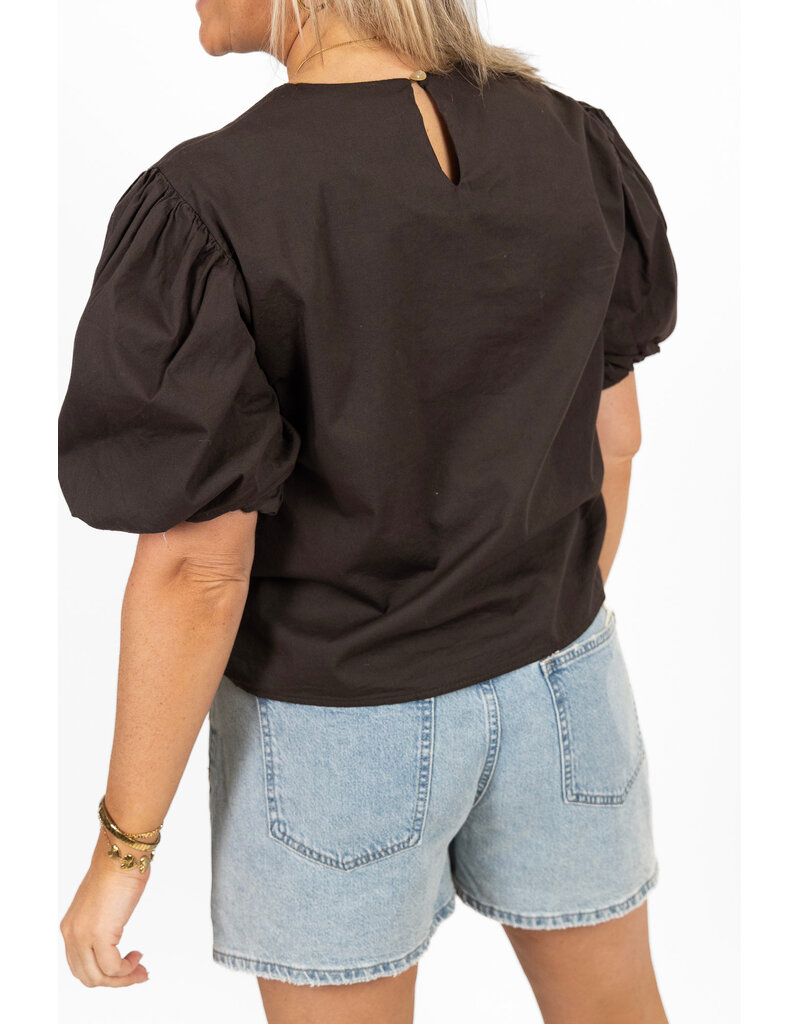 21Jewelz Pofmouw top - bruin