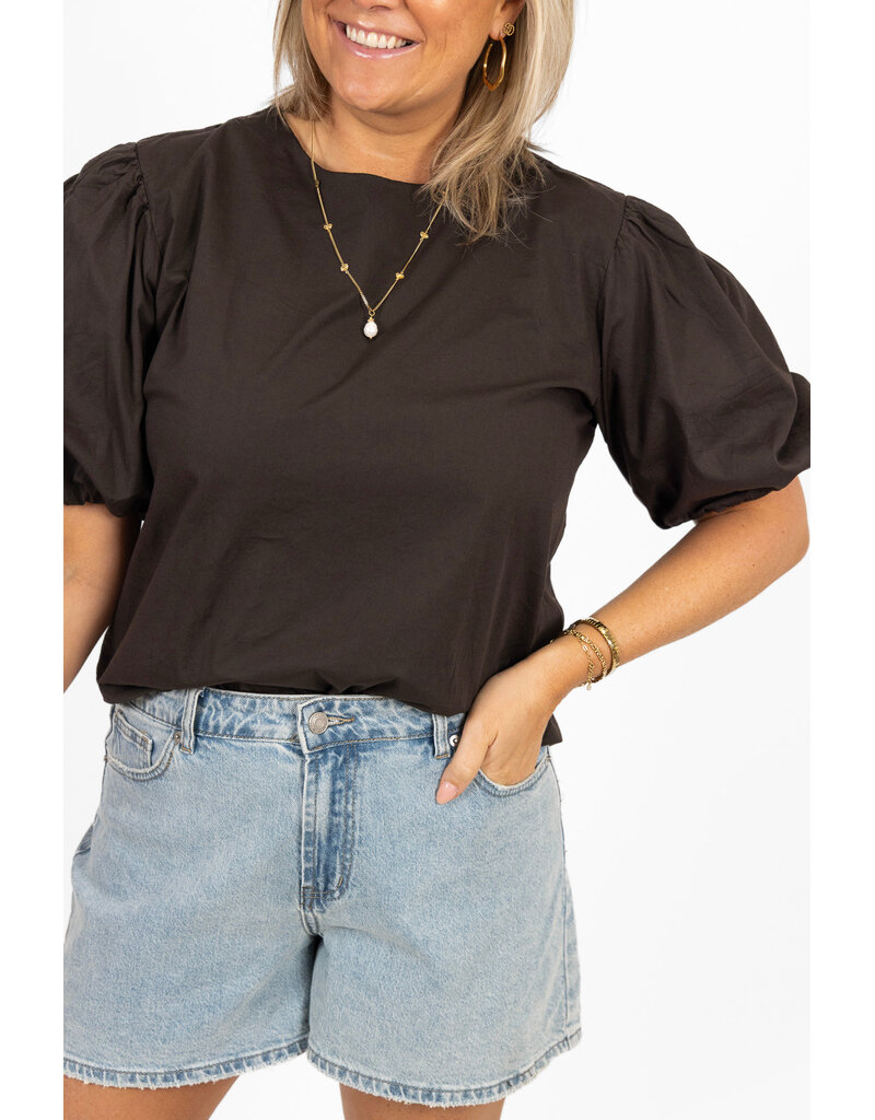 21Jewelz Pofmouw top - bruin