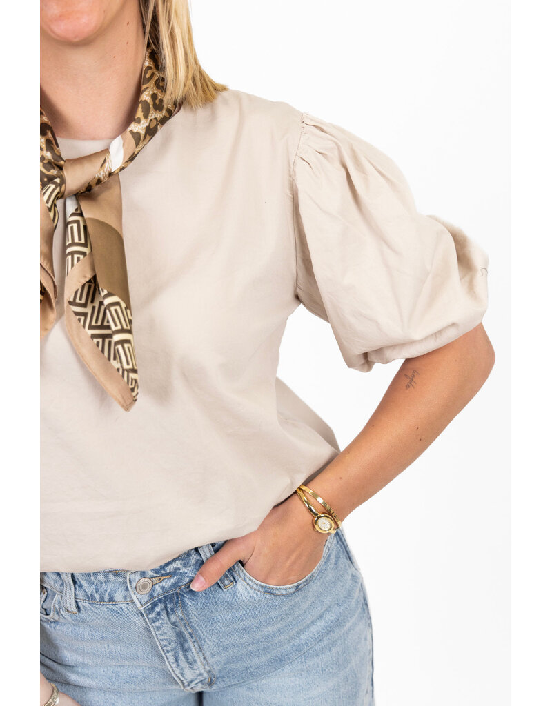 21Jewelz Pofmouw top - beige