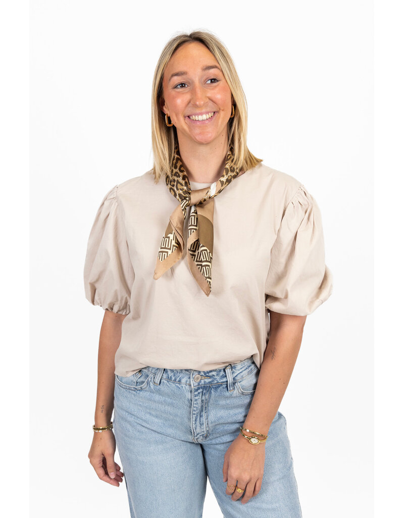 21Jewelz Pofmouw top - beige