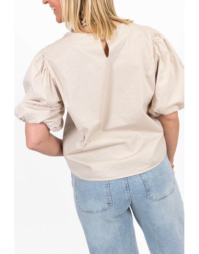 21Jewelz Pofmouw top - beige