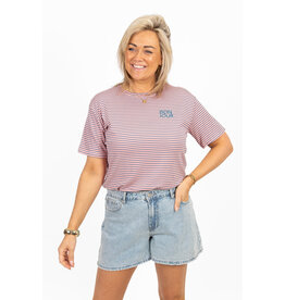 21Jewelz Gestreept shirtje Bonjour - roze/blauw