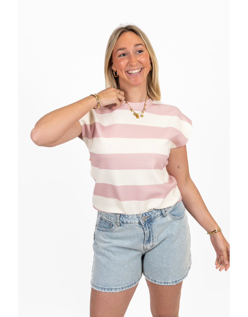 21Jewelz Top gestreept - roze/wit