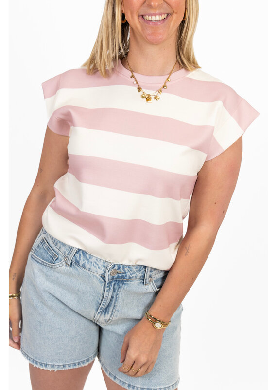 21Jewelz Top gestreept - roze/wit